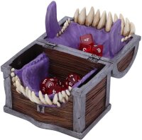 Nemesis Now Box 11.3cm Offiziell lizenzierte Dungeons & Dragons Mimic Dice Aufbewahrungsbox, Harz, braun